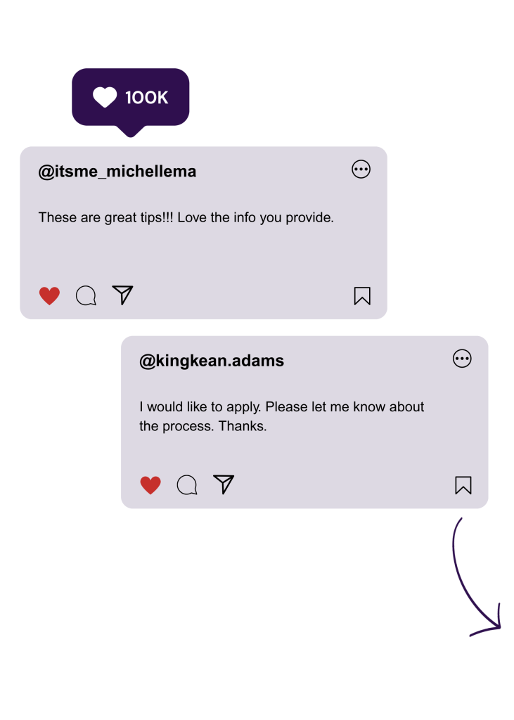 Two comments about appreciation, and the user wanting to put in an application.